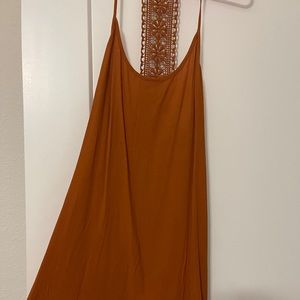 Rust lace dress